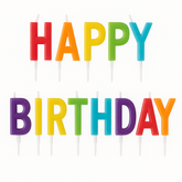 Colorful Happy Birthday Letter Candles